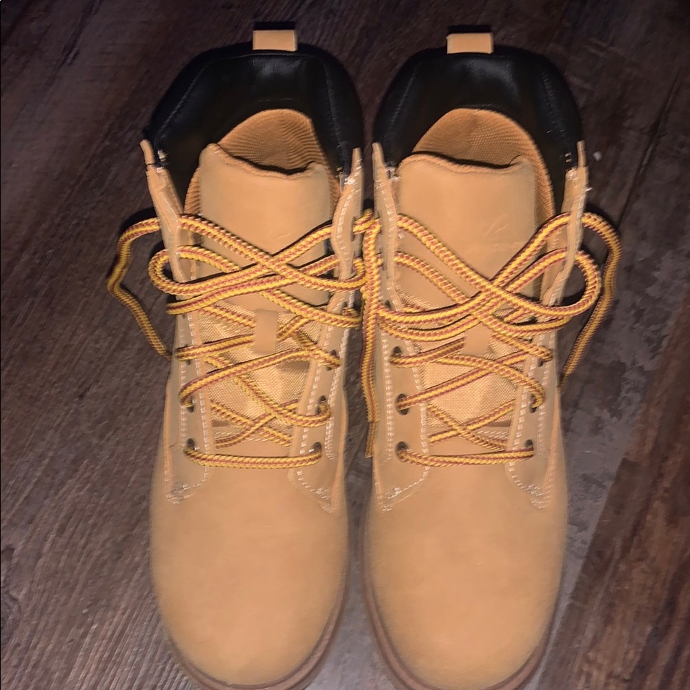 Tan Lace-Up Boots